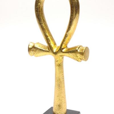 Sale Photo Thumbnail #589: Egyptian Ankh 24k Gold Leaf Sculpture