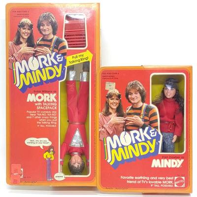 Sale Photo Thumbnail #217: 2 1979 Mattel Mork & Mindy Action Figures in Box
