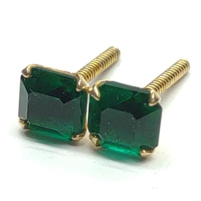 Sale Photo Thumbnail #455: Vintage 10K Gold Screw Back Post Earrings