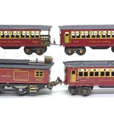 Sale Photo Thumbnail #72: Pre-War Lionel Ives 1651E Passenger Train Set