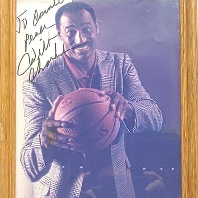 Sale Photo Thumbnail #619: Wilt Chamberlain Signed 8x10 Basketball Photograph