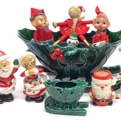 Sale Photo Thumbnail #537: 10 Vintage Japan Christmas Figurines (Lefton)