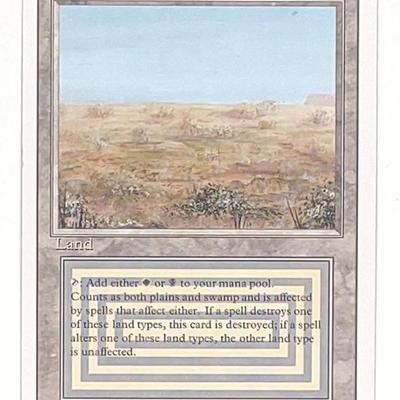 Sale Photo Thumbnail #91: Magic The Gathering Scrubland Revised Ed. Card