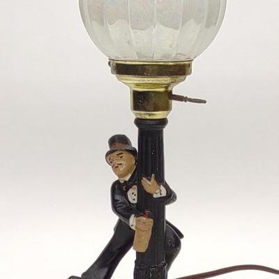 Sale Photo Thumbnail #549: Vintage Drunken Frenchman Glass Globe Bar Lamp