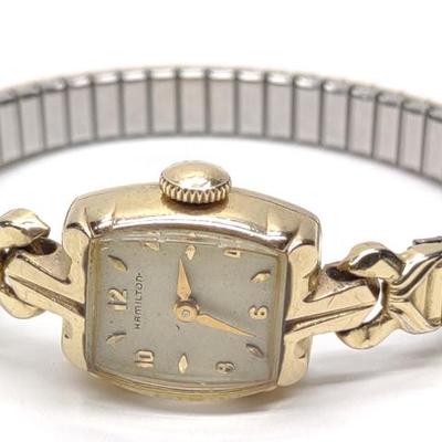 Sale Photo Thumbnail #377: Hamilton 10K Yellow Gold Ladies Wrist Watch