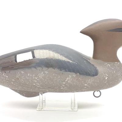 Sale Photo Thumbnail #282: Harry Jobes Red Breasted Merganser Hen Duck Decoy