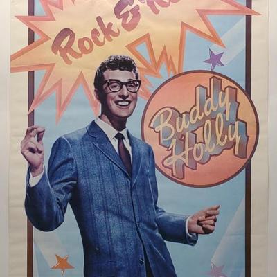 Sale Photo Thumbnail #435: Buddy Holly Rock & Roll MCA Records Poster 35x22"