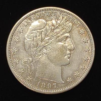 Sale Photo Thumbnail #33: 1897 Barber Half Dollar US Coin