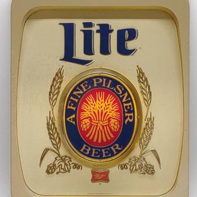 Sale Photo Thumbnail #541: Vintage Lighted Miller Lite Beer Advertising Sign