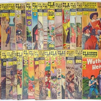 Sale Photo Thumbnail #385: (33) Classics Illustrated 15 Cent Comic Books