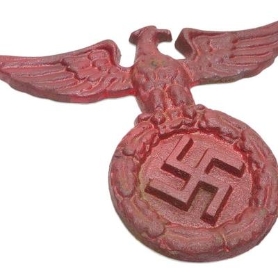 Sale Photo Thumbnail #225: WWII German NSDAP Cast Iron Eagle Wall Plaque