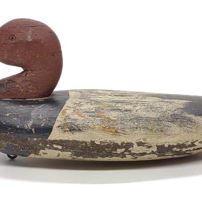 Sale Photo Thumbnail #288: Virginia Working Canvasback Drake Duck Decoy