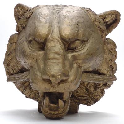 Sale Photo Thumbnail #611: 1938 Hallie Davis Signed Lion Head Sculpture