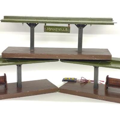 Sale Photo Thumbnail #277: 3 Section Wood G Scale Train Station Platform Set