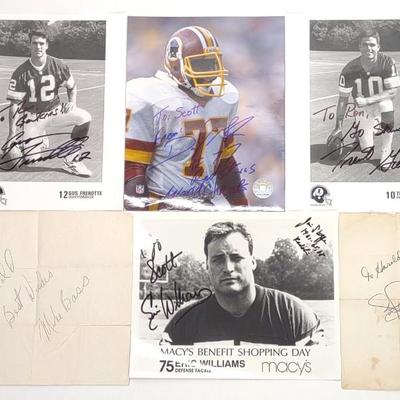 Sale Photo Thumbnail #518: 6 Redskins Autographed Football Memorabilia