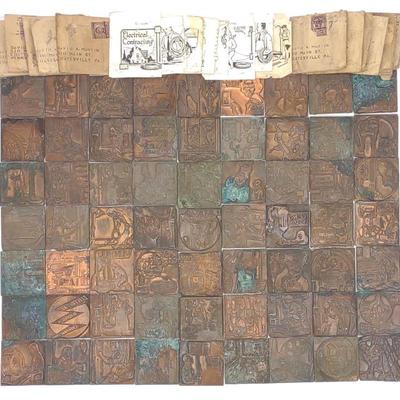 Sale Photo Thumbnail #612: 1920s Electric Advertising Copper Printing Blocks