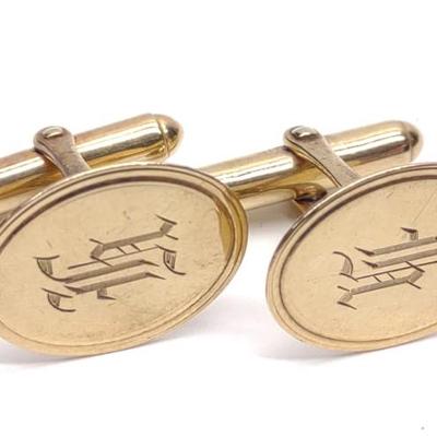 Sale Photo Thumbnail #293: 10K Yellow Gold Monogrammed Cufflinks