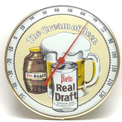 Sale Photo Thumbnail #535: 1971 Piels Real Draft Beer Advertising Thermometer