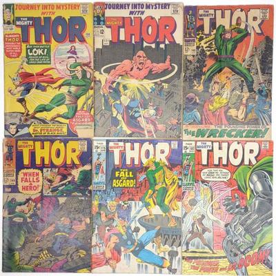 Sale Photo Thumbnail #325: 6 Journey Into Mystery & Thor #108-182 Comic Books