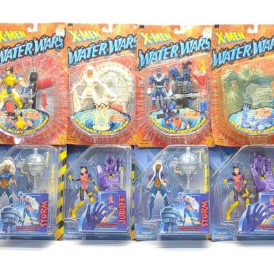 Sale Photo Thumbnail #604: 12 Marvel X-Men Water Wars Action Figures (Sealed)