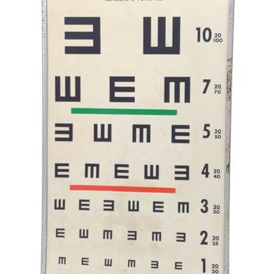 Sale Photo Thumbnail #550: Vintage Good-Lite Lighted Eye Exam Chart (Works)