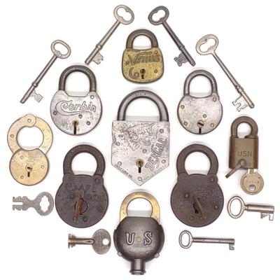 Sale Photo Thumbnail #552: Antique Locks & Skeleton Keys
