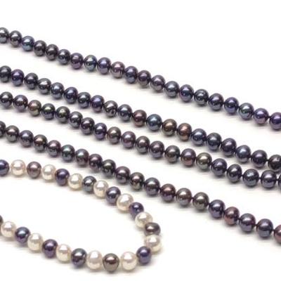 Sale Photo Thumbnail #434: (3) 14K Gold Tahitian & Freshwater Pearl Jewelry