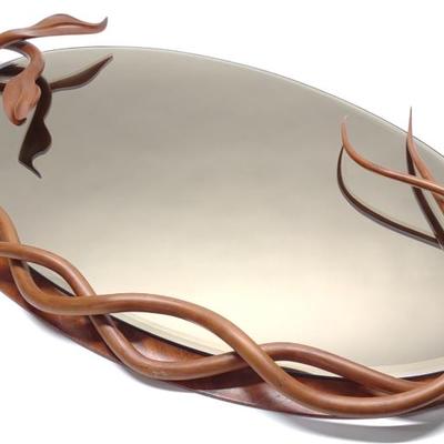 Sale Photo Thumbnail #110: Vicco Von Voss Adam & Eve Cherry Wood Mirror Art