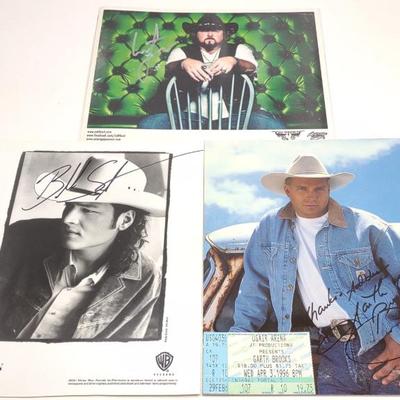Sale Photo Thumbnail #633: 3 Autographed American Country Singer Photographs