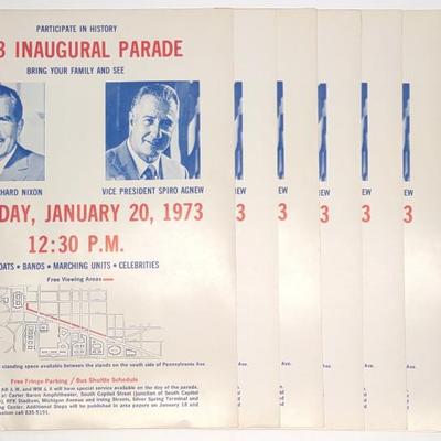 Sale Photo Thumbnail #564: (8) 1973 Nixon Agnew Inaugural Parade Posters