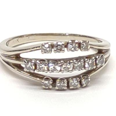 Sale Photo Thumbnail #96: 14K White Gold & Diamond (0.45ctw) Ring (sz 7)