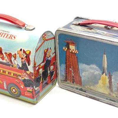 Sale Photo Thumbnail #520: Vintage 1960s Disney and NASA Tin Lunch Boxes
