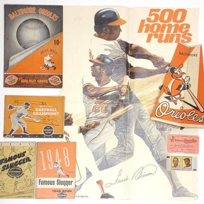 Sale Photo Thumbnail #560: 7 Early Baltimore Orioles Baseball Memorabilia