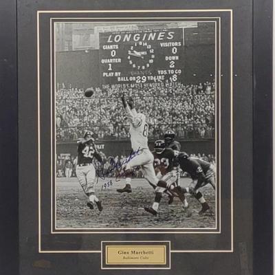 Sale Photo Thumbnail #533: Baltimore Colts Gino Marchetti Autographed Photo