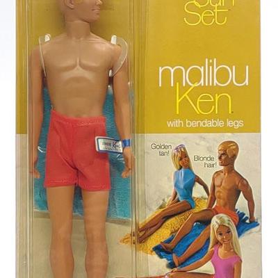Sale Photo Thumbnail #52: 1970 Mattel Sun Set Malibu Ken Doll Sealed in Box