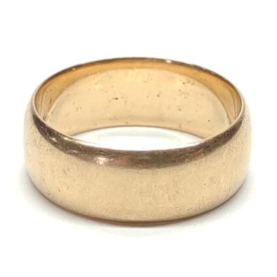 Sale Photo Thumbnail #170: 14K Yellow Gold 6.8mm Wide Band Ring (sz 6)
