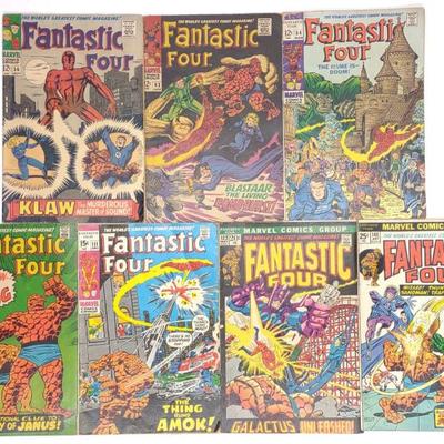 Sale Photo Thumbnail #328: (7) Fantastic Four #56-148 Marvel Comic Books