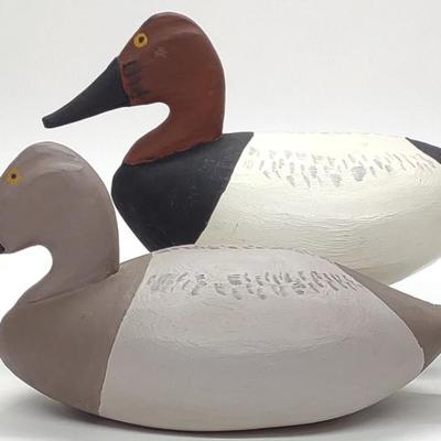 Sale Photo Thumbnail #303: Pair of Ralph A Pyle Canvasback Duck Decoys