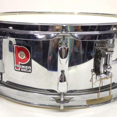 Sale Photo Thumbnail #468: Vintage Premier 1005 Chrome Snare Drum 14" x 5.5"