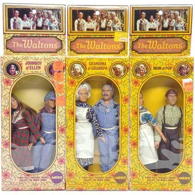 Sale Photo Thumbnail #220: (3) 1974 Mego The Waltons Action Figures In Boxes