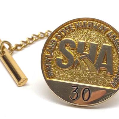 Sale Photo Thumbnail #344: 10K Gold Maryland State Highway Lapel Pin