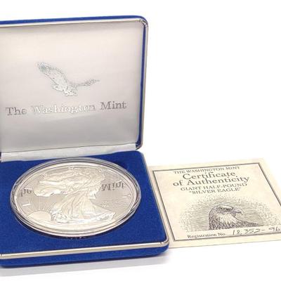 Sale Photo Thumbnail #49: 8 ozt .999 Silver Half Pound Washington Mint Eagle