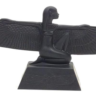 Sale Photo Thumbnail #591: 9" Egyptian Winged Goddess Isis Statue