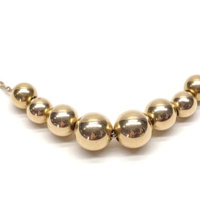 Sale Photo Thumbnail #260: 14K Yellow Gold 24" Beaded Twist Chain Necklace