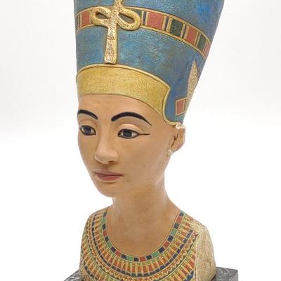 Sale Photo Thumbnail #580: Egyptian Queen Nefertiti Museum Replica Bust 13"