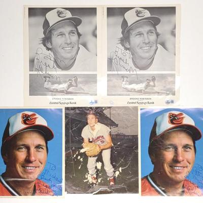 Sale Photo Thumbnail #566: 5 Brooks Robinson Orioles Autographed Photographs