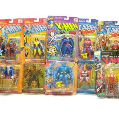 Sale Photo Thumbnail #588: (14) 1990s Marvel Uncanny X-Men Action Figures