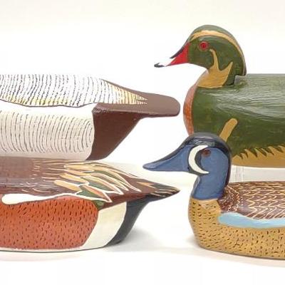 Sale Photo Thumbnail #327: (4) M J Gland (Clayton, DE) Duck Decoys