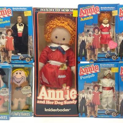 Sale Photo Thumbnail #650: 9 Knickerbocker Annie & Flintstones Dolls w/ Boxes
