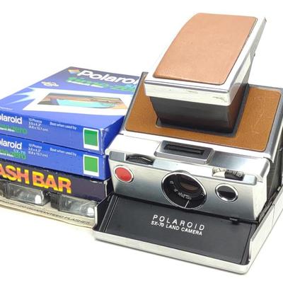 Sale Photo Thumbnail #647: Vintage Polaroid SX-70 Model 1 Land Camera & More